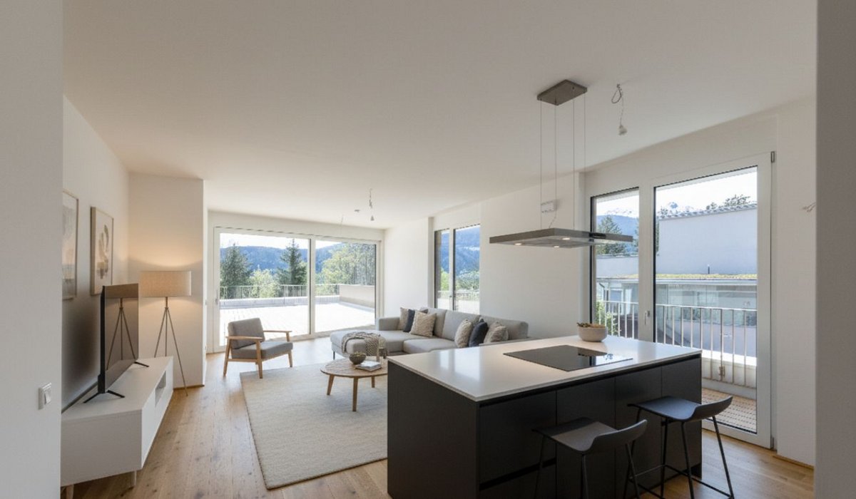 B24_K3_W13_Wohnzimmer und Kücheninsel